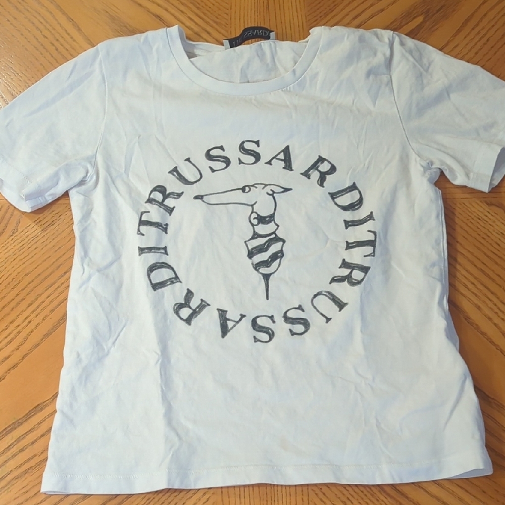 Trussardi White Graphic T-Shirt